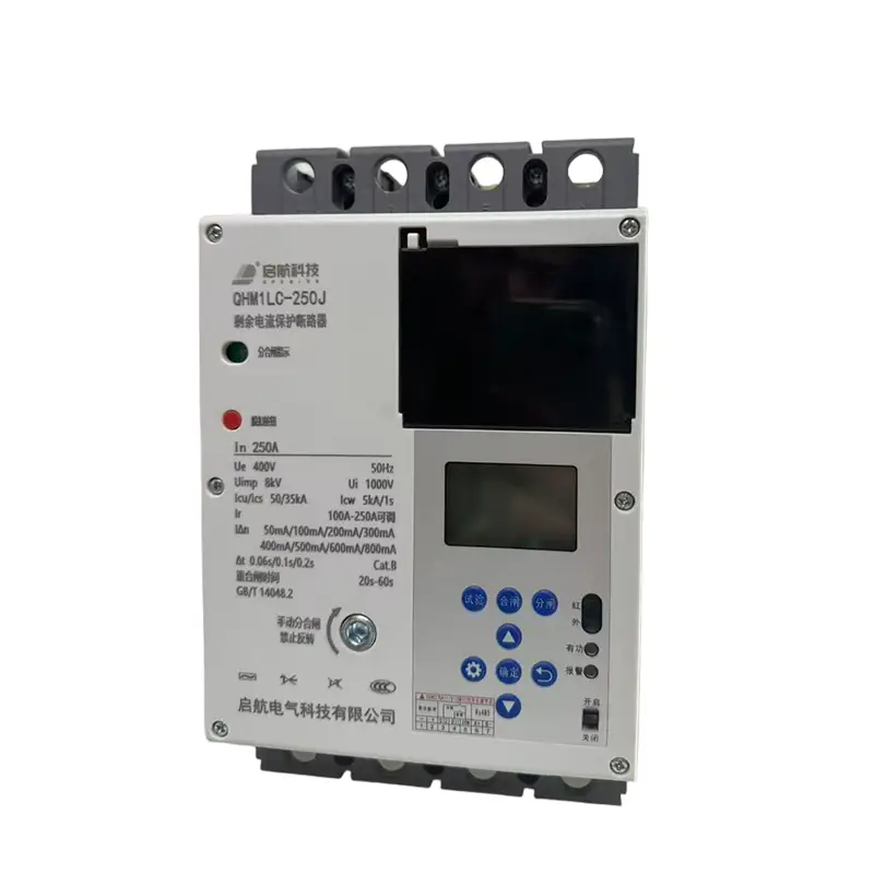 QHM1LC-250J 250A 50KA 400V 50/60Hz Thermal-Magnetic Electronic Trip Unit Protection Circuit Breakers