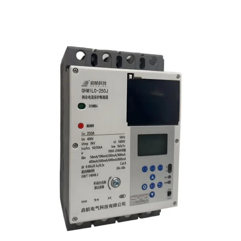 QHM1LC-250J 250A 50KA 400V 50/60Hz Thermal-Magnetic Electronic Trip Unit Protection Circuit Breakers
