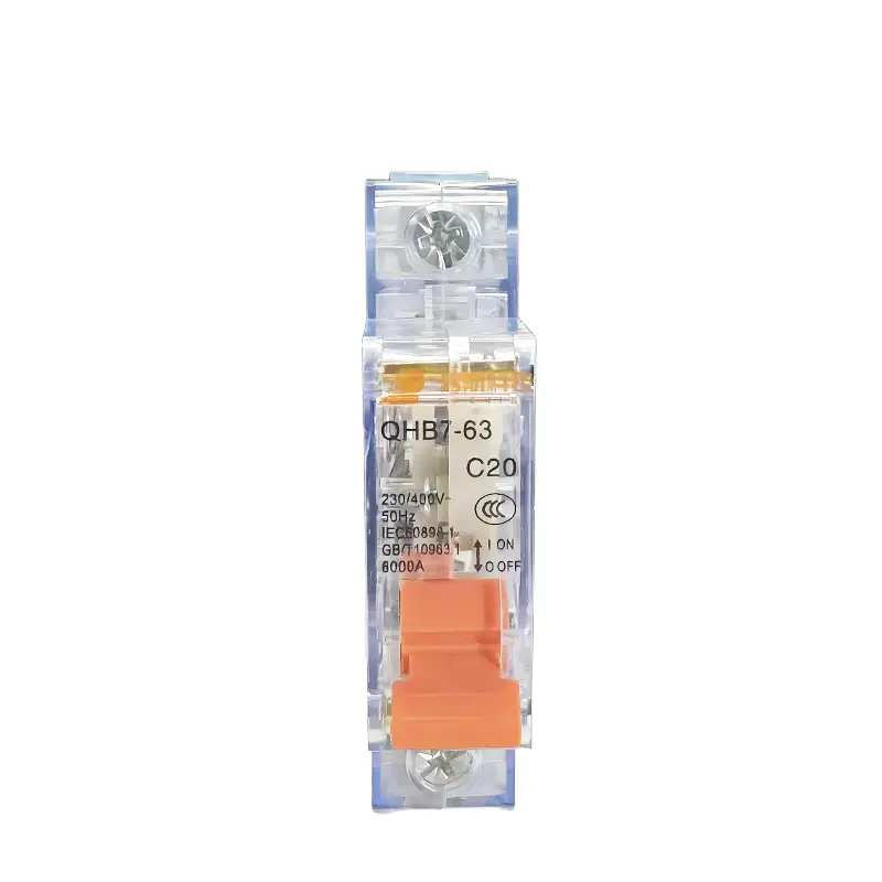 QHB7 Copper Transparent 1P 6kA Miniature Circuit Breaker